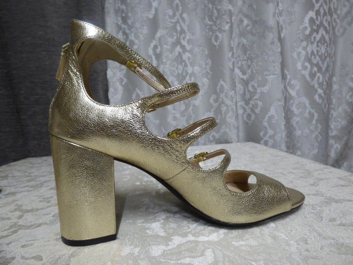 $180.00 Cole Haan Cielo High online Sandals, Platino Silver Glitter, Size 9.5, B