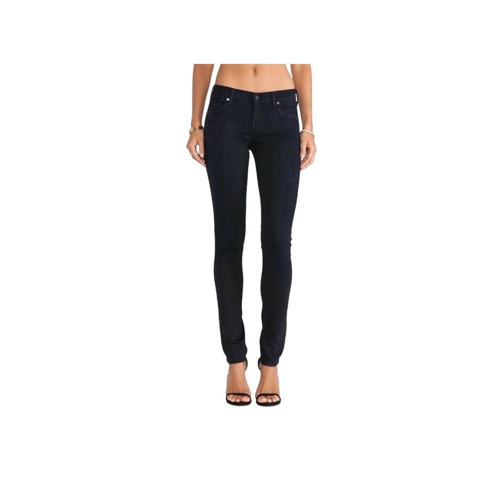 citizens of humanity, women's Avedon slick skinny leg jeans pants black size 29