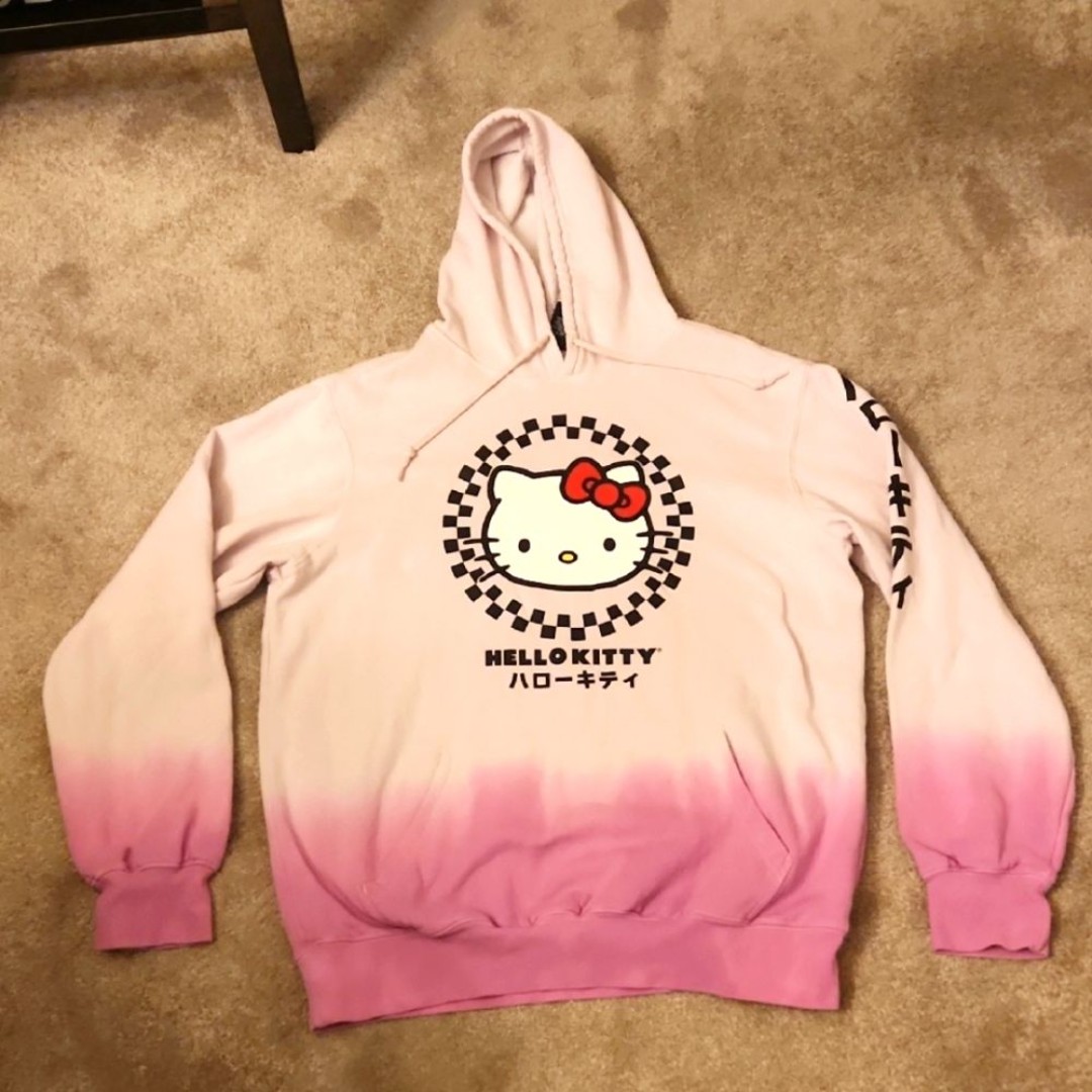 Hello Kitty x Sanrio Bioworld Pink Ombre Pullover Hoodie Men's L Women's XL