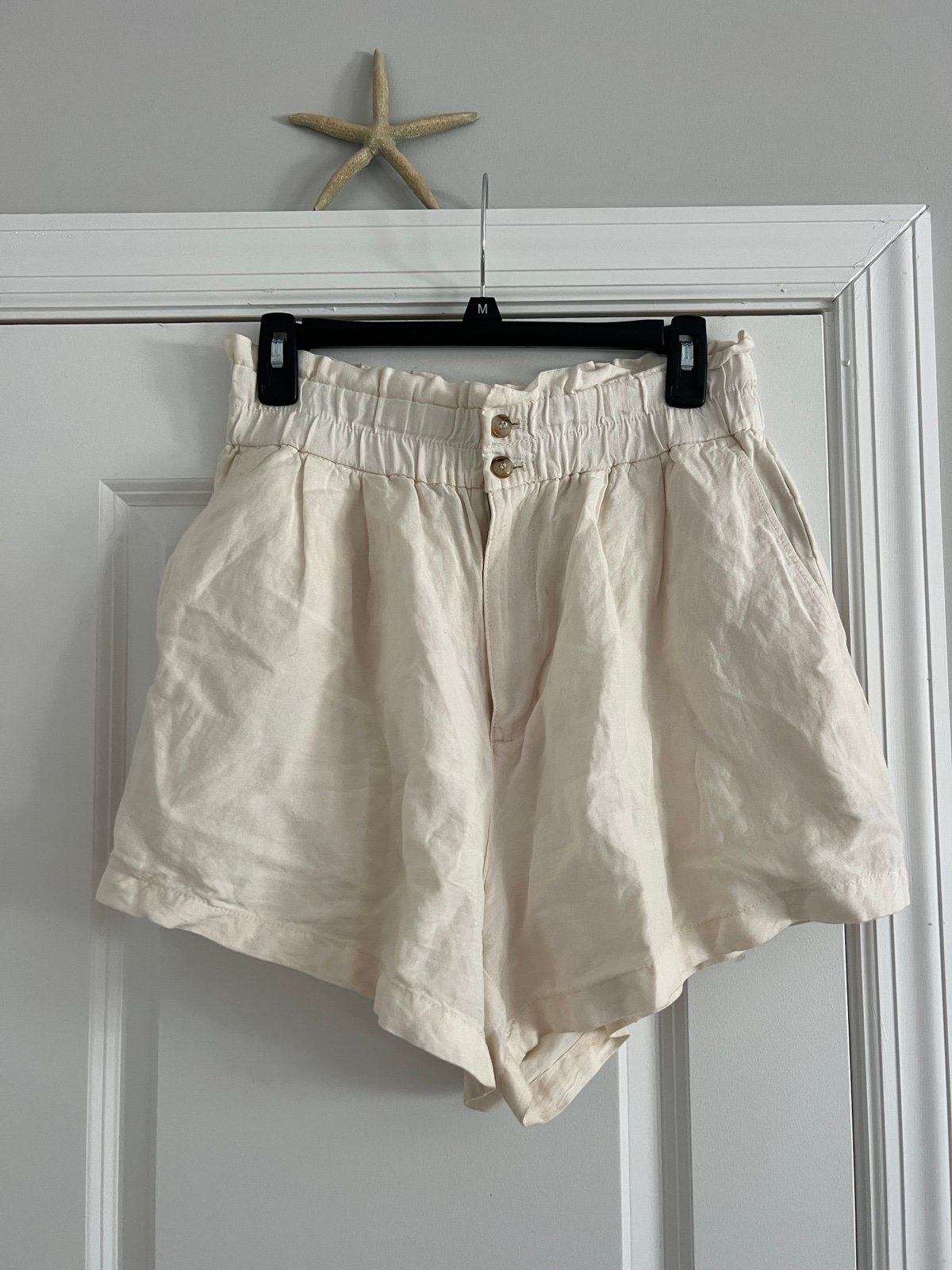 Madewell linen white shorts
