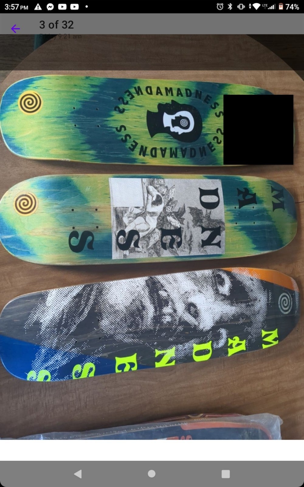 Madness skateboard decks