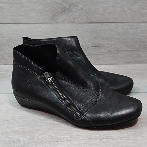 Taos Wome Hideaway Ankle Leather Boots Shoes Sz 9