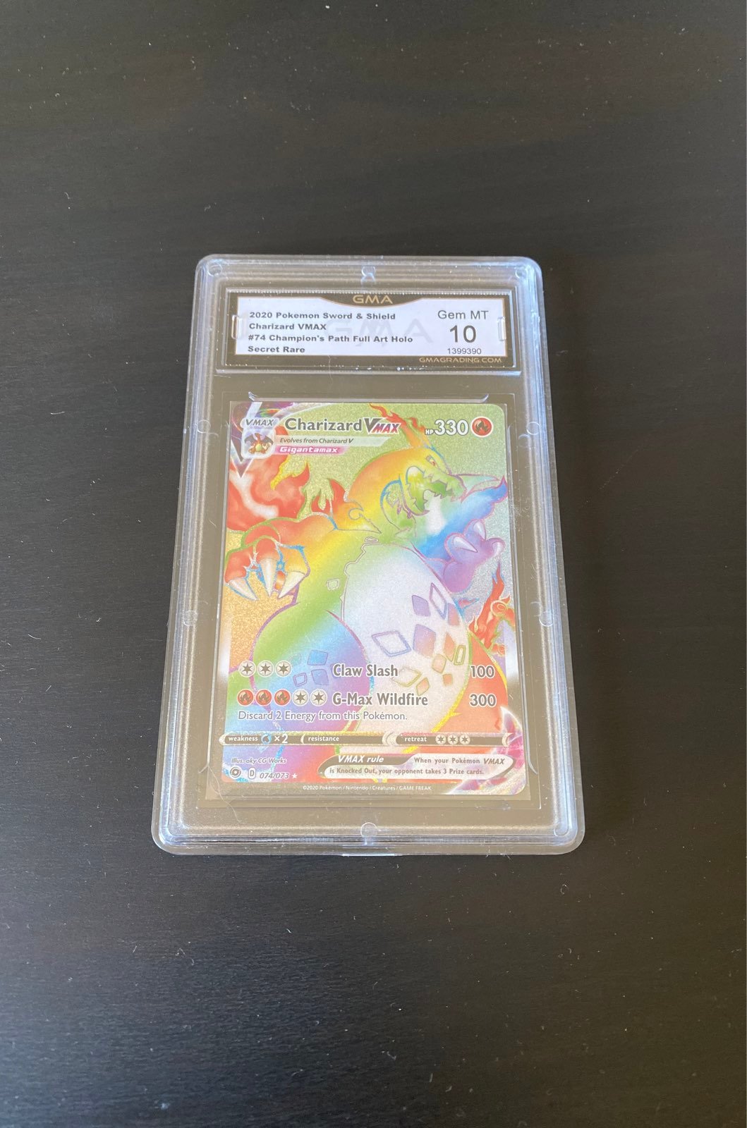 Charizard vmax #74 GMA 10