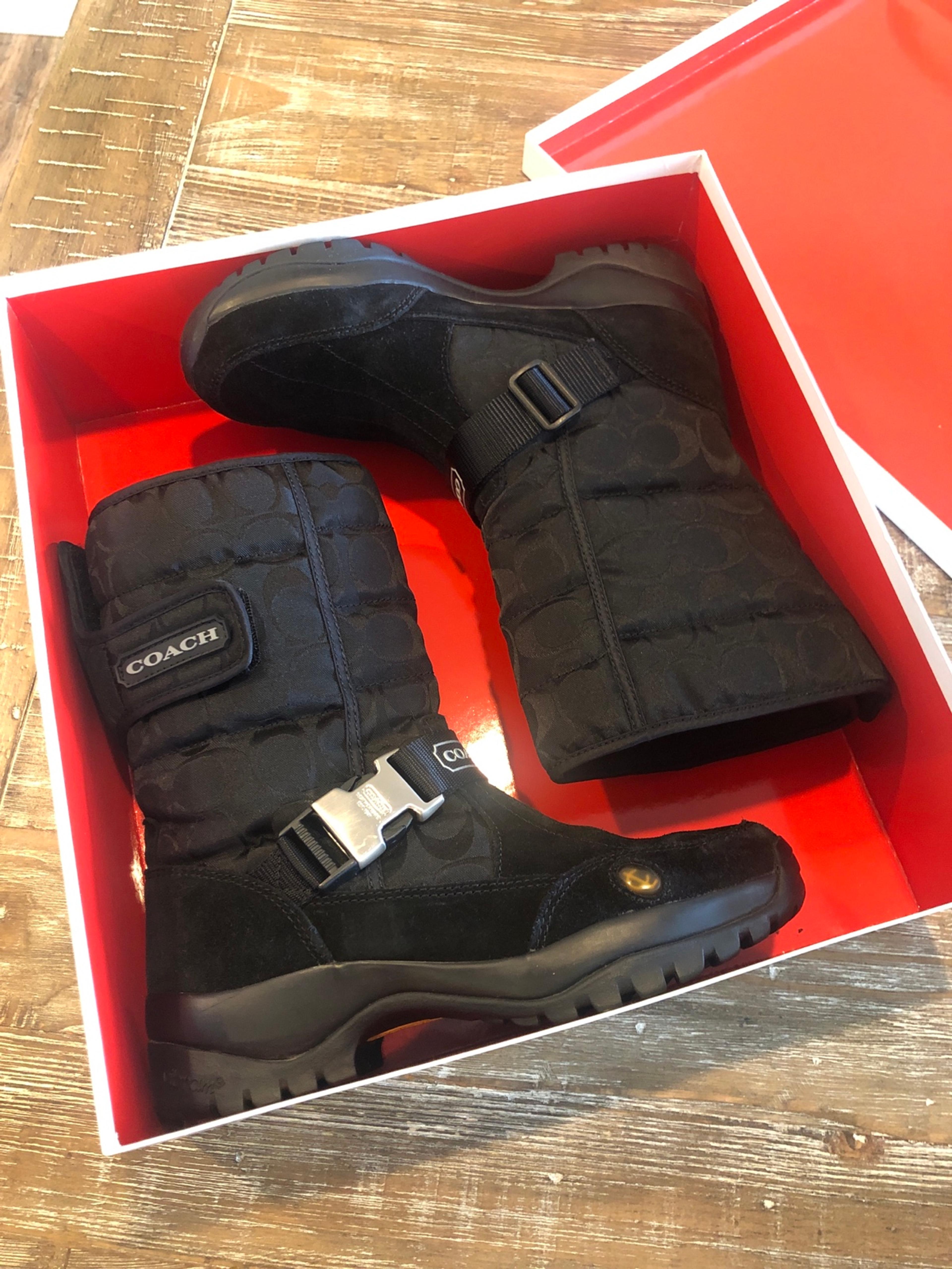 Black coach snow boots Clearance