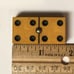 Old RARE! Butterscotch & black enrobed laminated spinner 25 dominoes 080122cDB