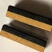 Old RARE! Butterscotch & black enrobed laminated spinner 25 dominoes 080122cDB