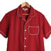 Yony Camp Collar Shirt with Piping Red White XL Streetwear Made in USA
