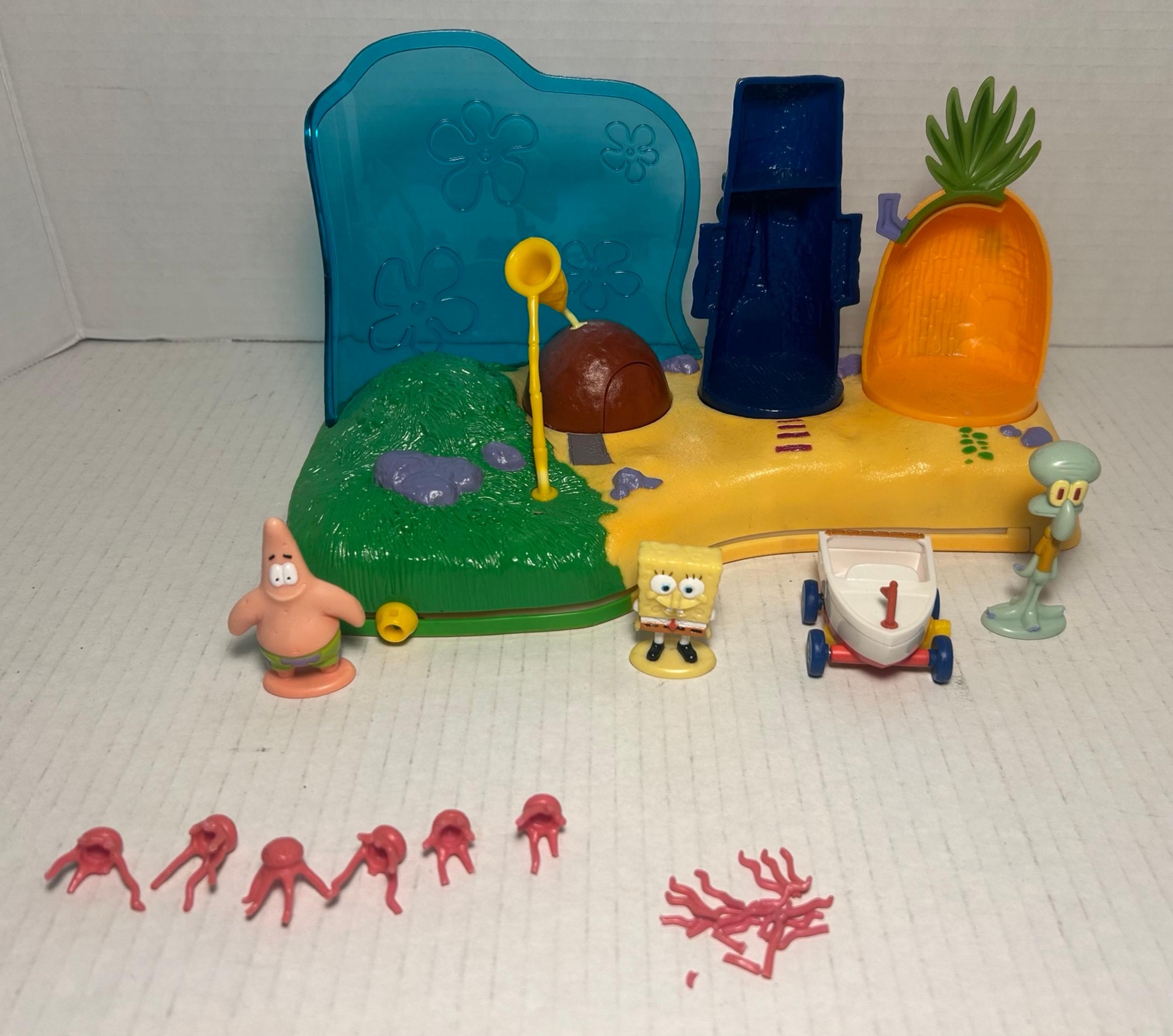 2003 Viacom Spongebob Squarepants Bikini Bottom Playset Mattel Incomplete Rare