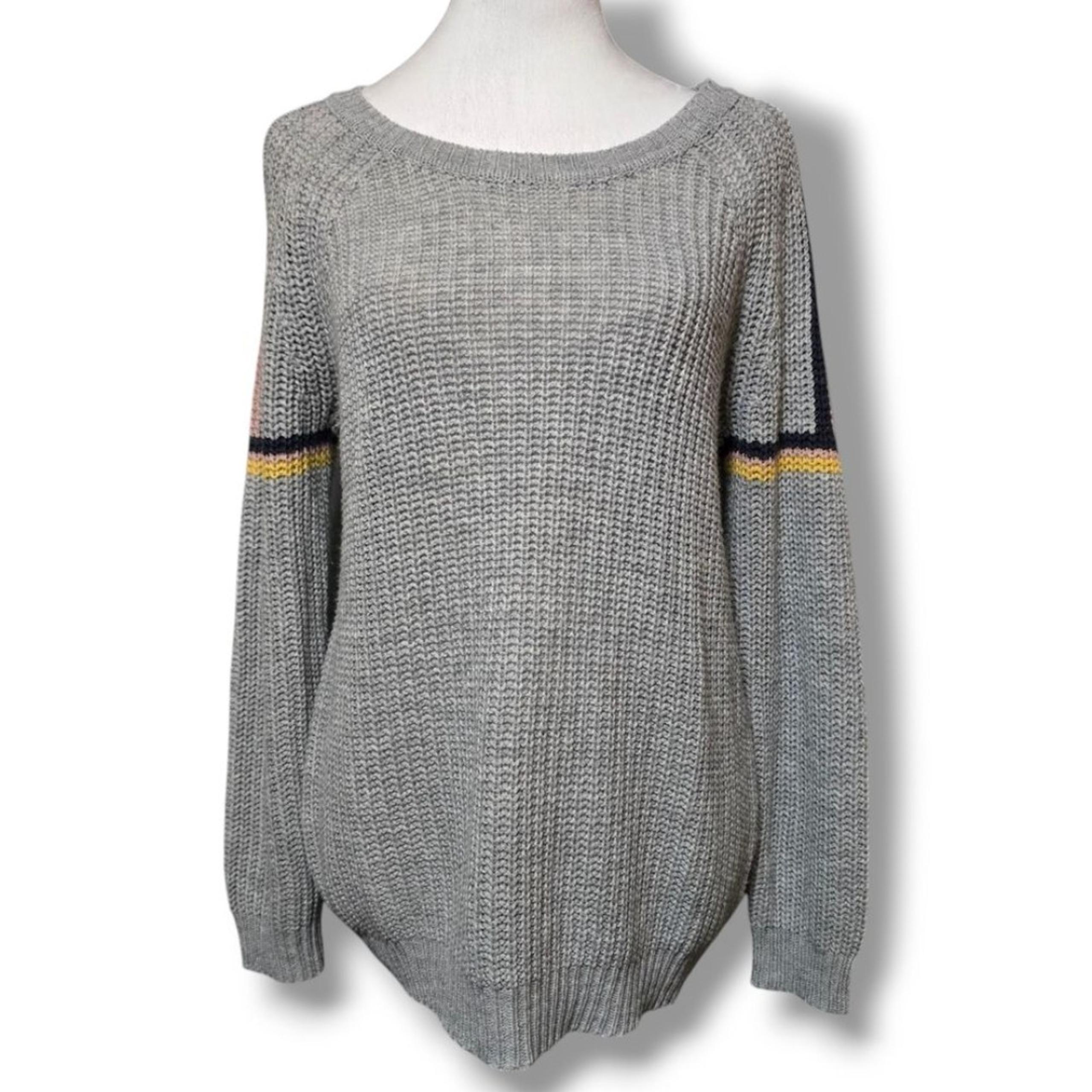 Pink Rose Gray Sweater