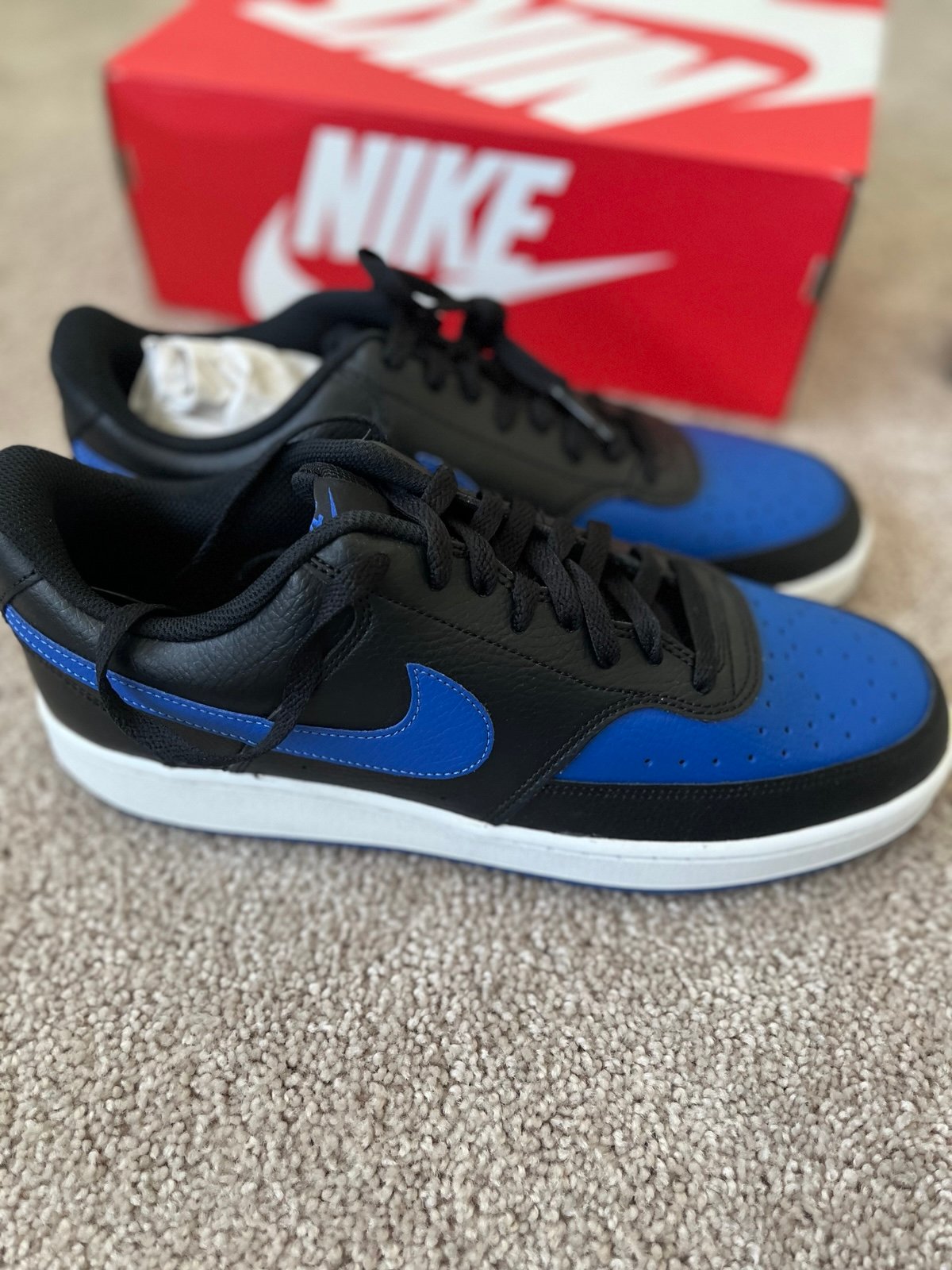 Nike Court Vision Low Men's Sneakers Black/Blue (11 Men’s)