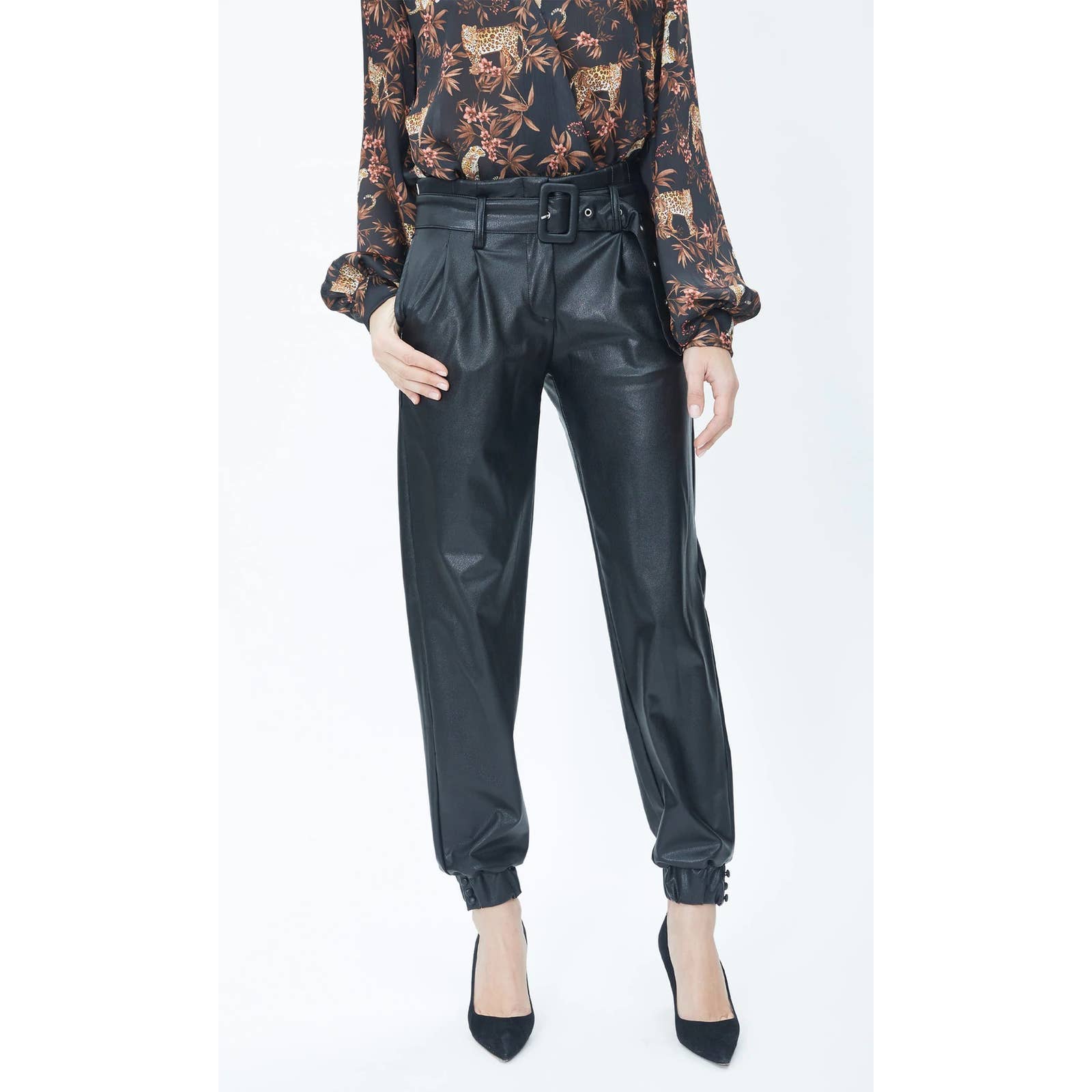 Generation Love Danika Vegan Leather Pants in Black Size XL
