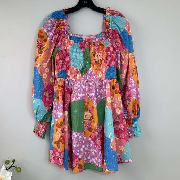 Spell FREDA SHIRRED MINI DRESS Size M