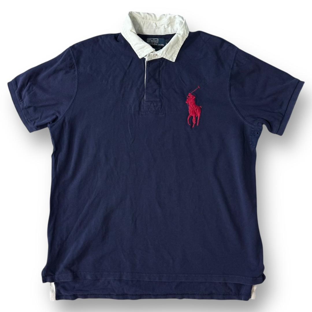 90s Polo Ralph Lauren Rugby Shirt Vintage Polo Shirt Big Pony