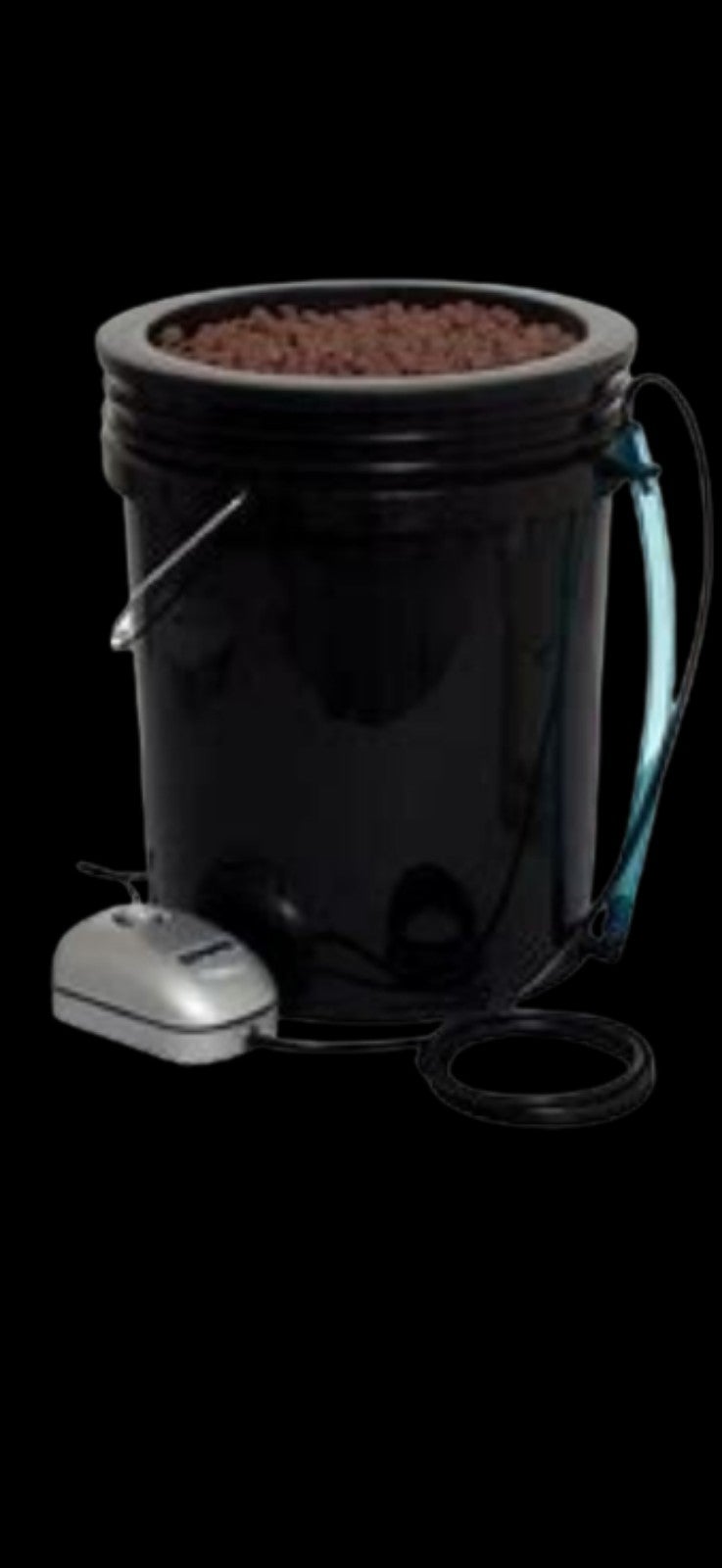 1-Plant DWC Complete Hydroponic system 5-Gallon reservoir with 8 netpot