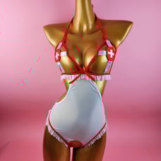 Sexy Nurse Costume Bodysuit & Headband