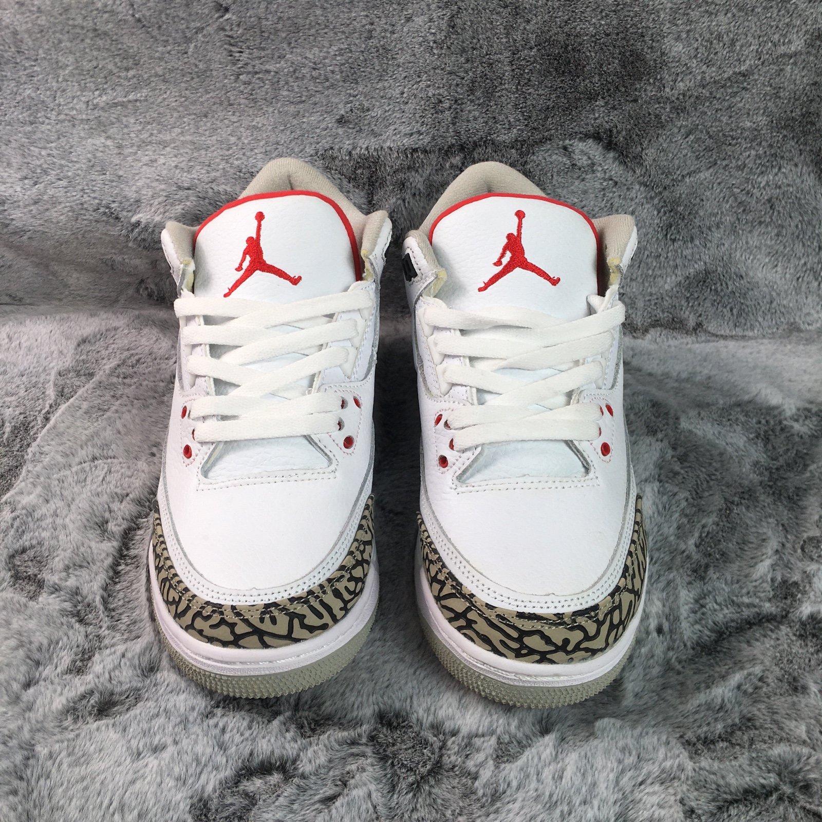 Jordan 3 women shoes white/red/black/gray size 8.5