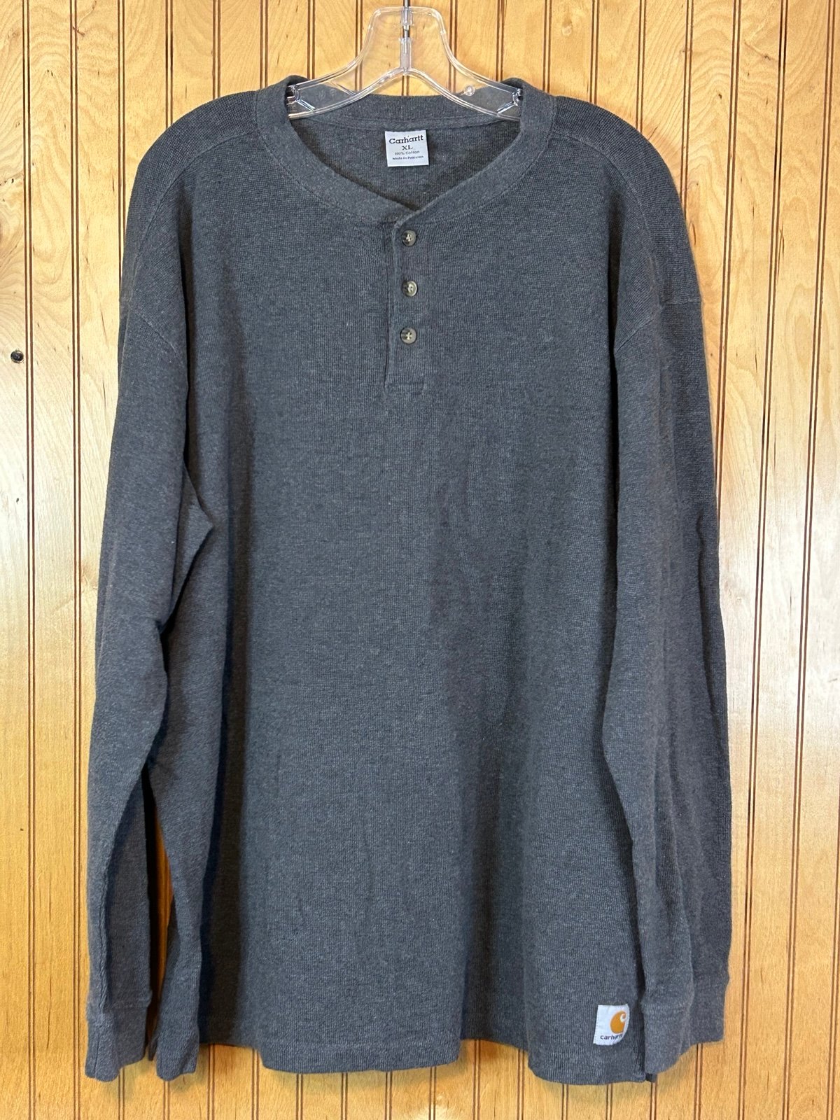 Carhartt Henley neck thermal long T-shirt, men's Size XL