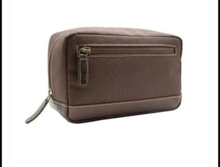 BOCONI GARTH TRAVEL KIT NASHVILLE COLLECTION RFID DOPP KIT BAG BROWN BNWT 1 LEFT