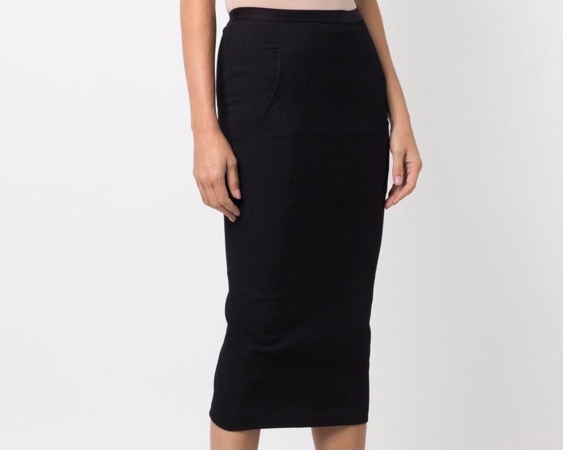 Black Rick Owens skirt