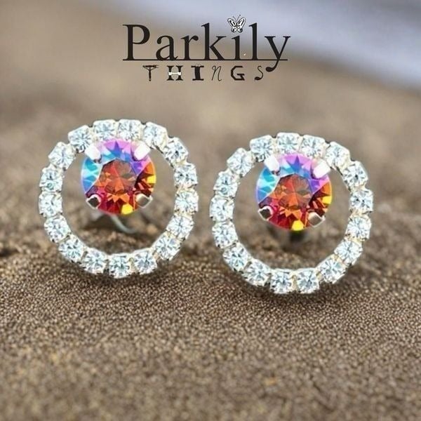 Handcrafted earrings with Swarovski crystal