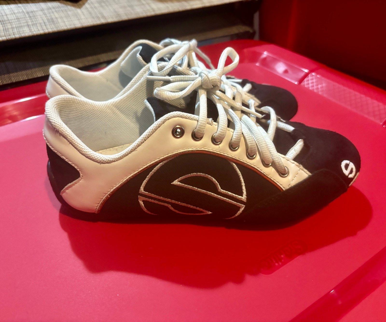 Sparco Black and white racing shoes