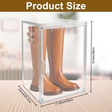 Super Large Boot Storage Boxes, Clear Stackable Storage Bins with an Lids and A