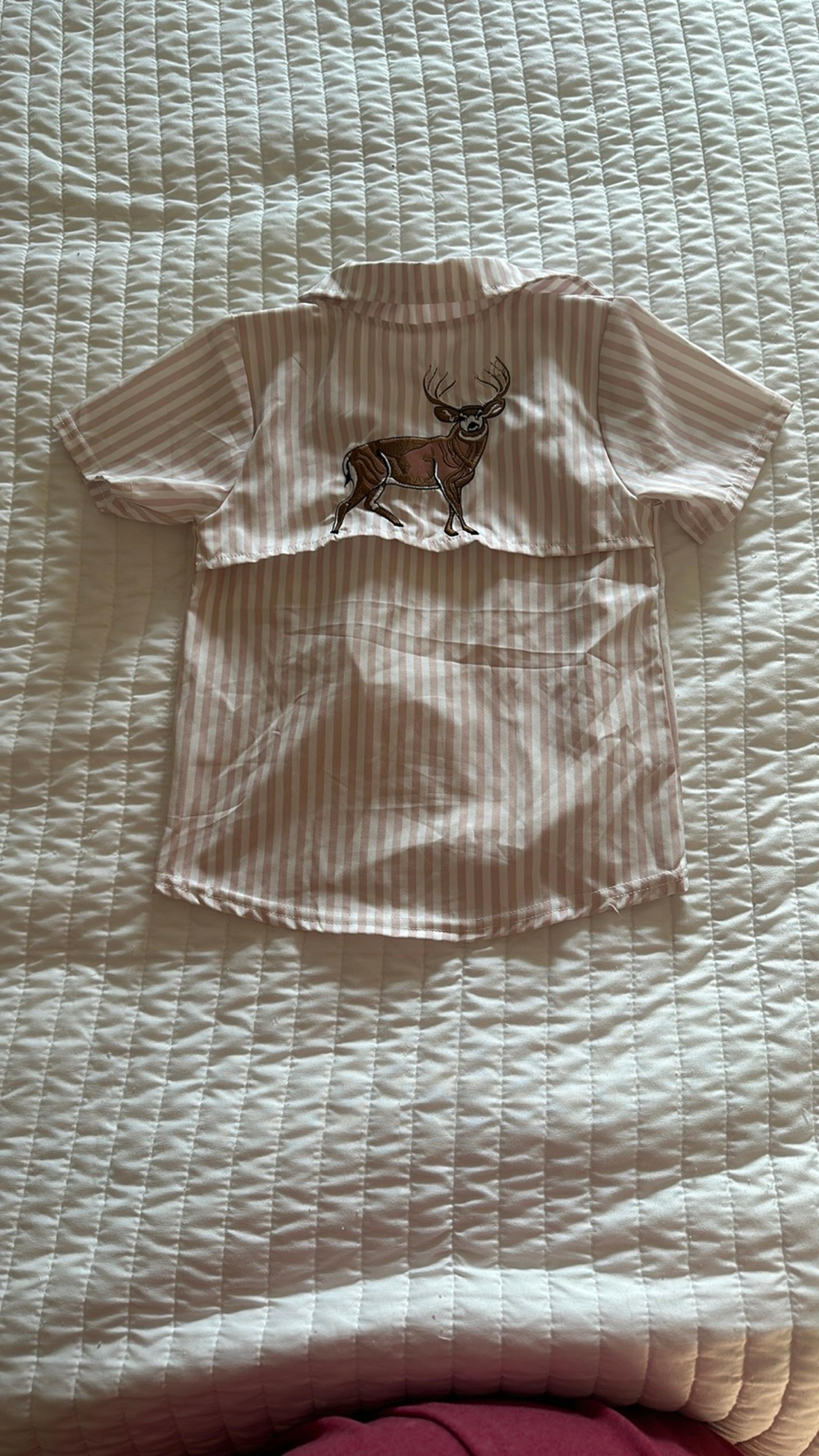 Buck embroidered fishing shirt