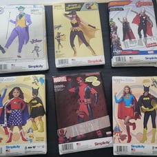 Simplicity DC and Marvel costume sewing patterns