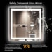 TOOLKISS 36 in. W x 36 in. H Rectangular Frameless LED Bathroom Vanity Mirror