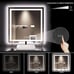 TOOLKISS 36 in. W x 36 in. H Rectangular Frameless LED Bathroom Vanity Mirror