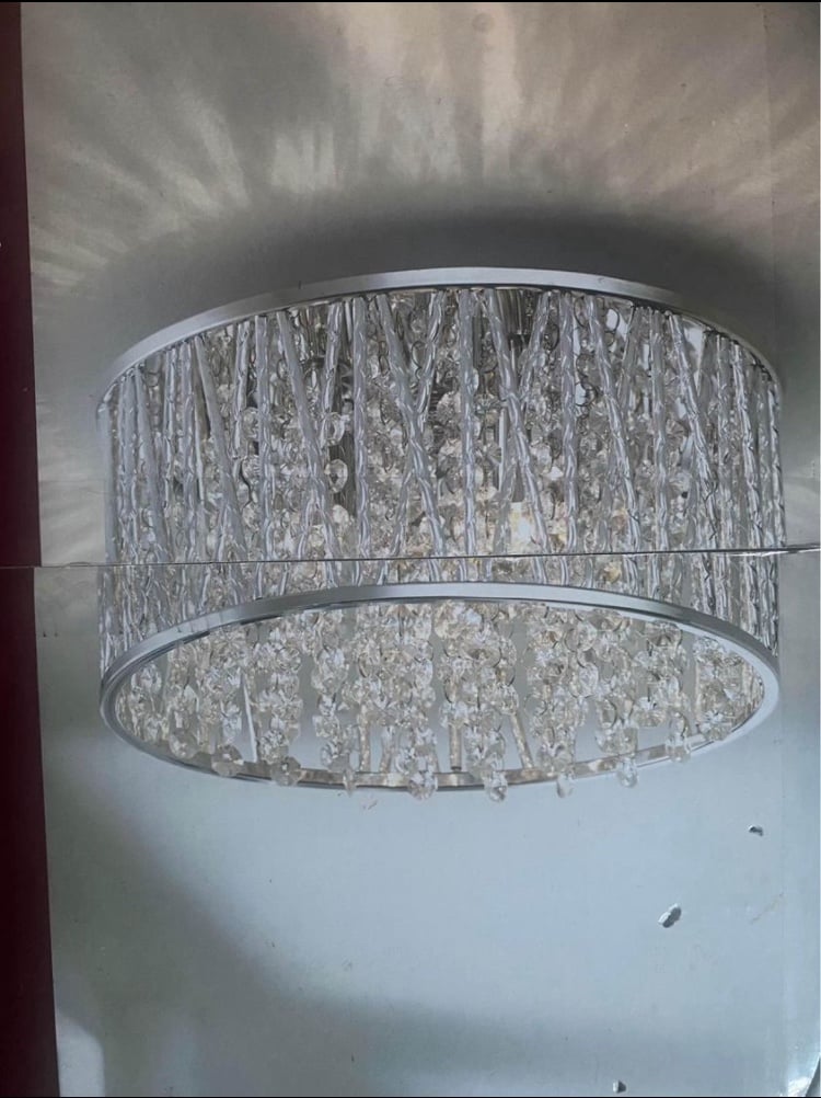 NIB 3 Light Flush Mount Chandelier