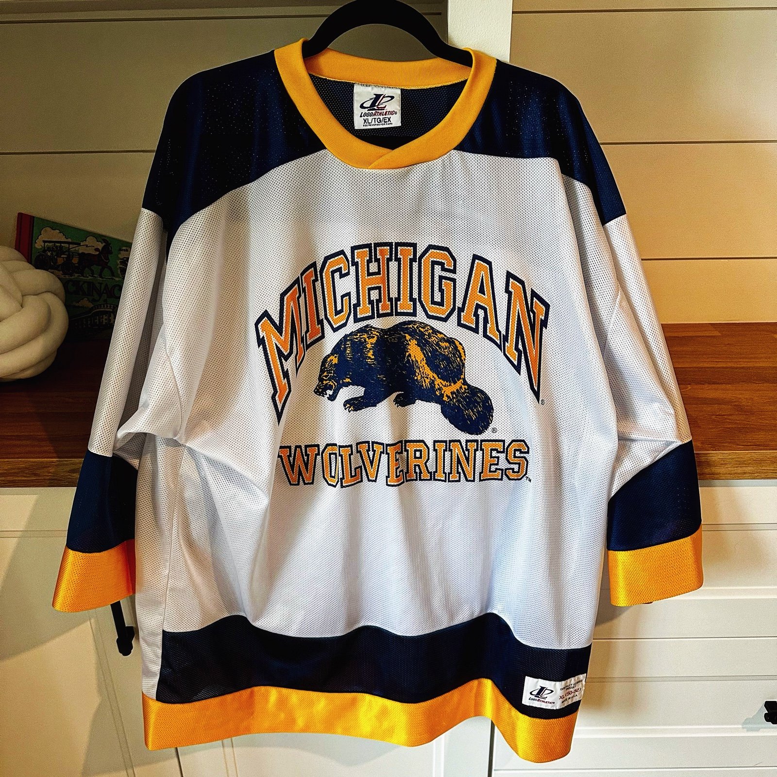 Vintage Michigan Wolverines Hockey Jersey (XL) by Logo Athletic