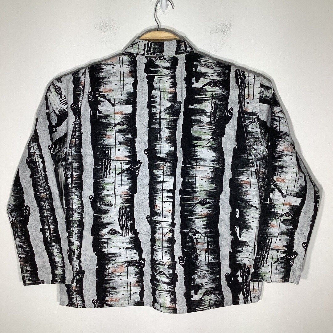 Game Tracker Tree Cover Mens Long Sleeve Button Up Camo Shirt Jacket Size Large - detail