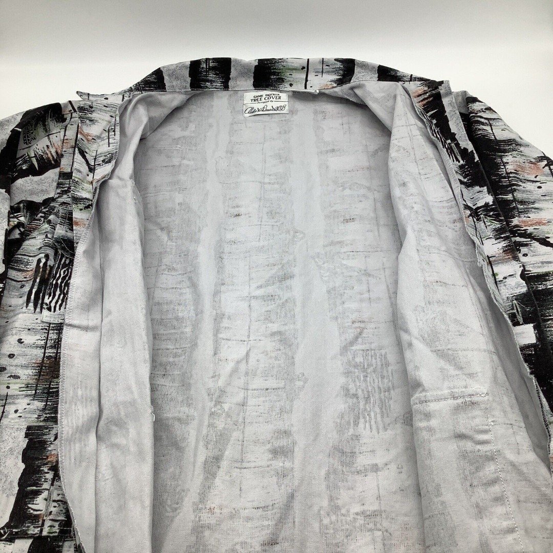 Game Tracker Tree Cover Mens Long Sleeve Button Up Camo Shirt Jacket Size Large - detail