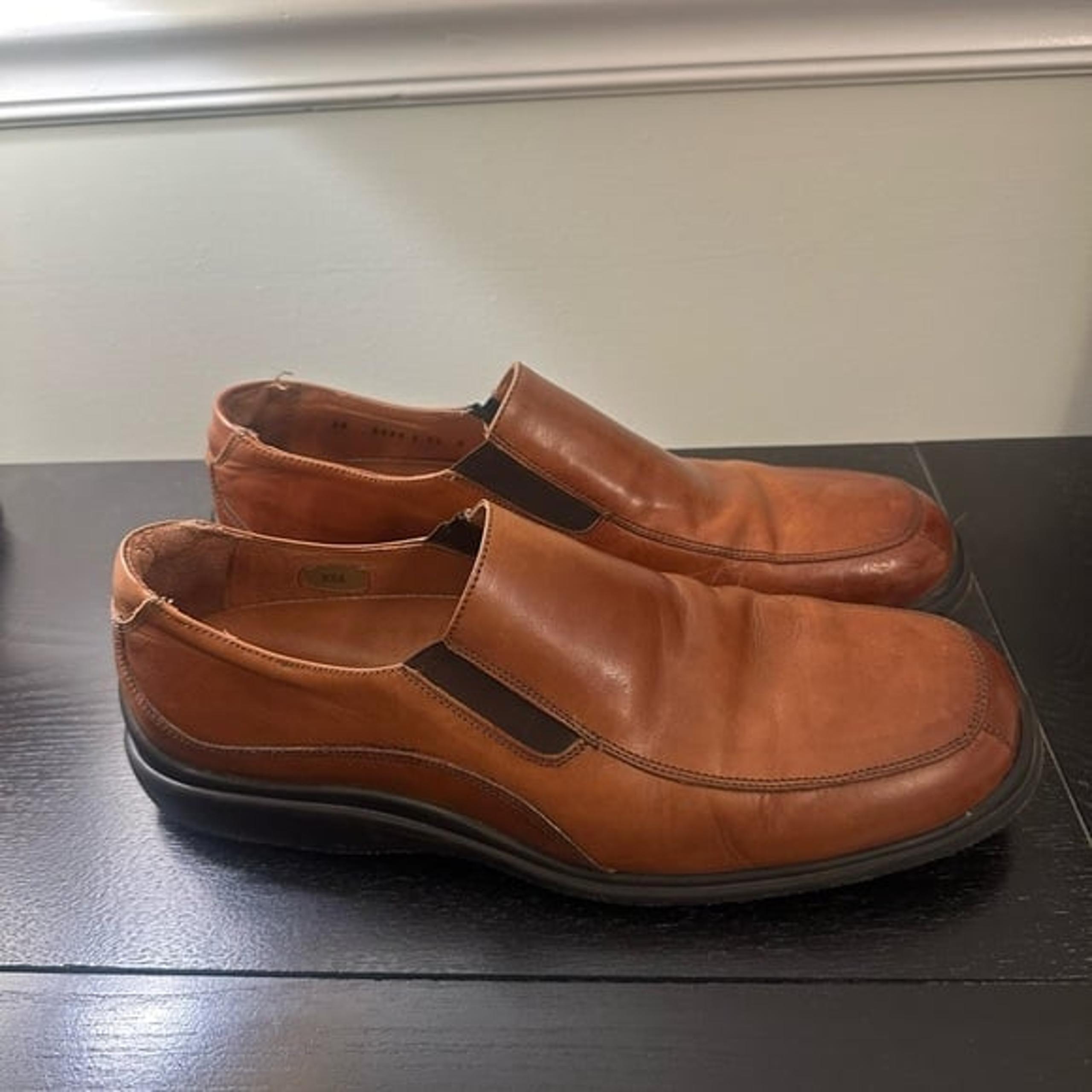 Johnston Murphy Men's Brown Leather Slip-On Shoes
