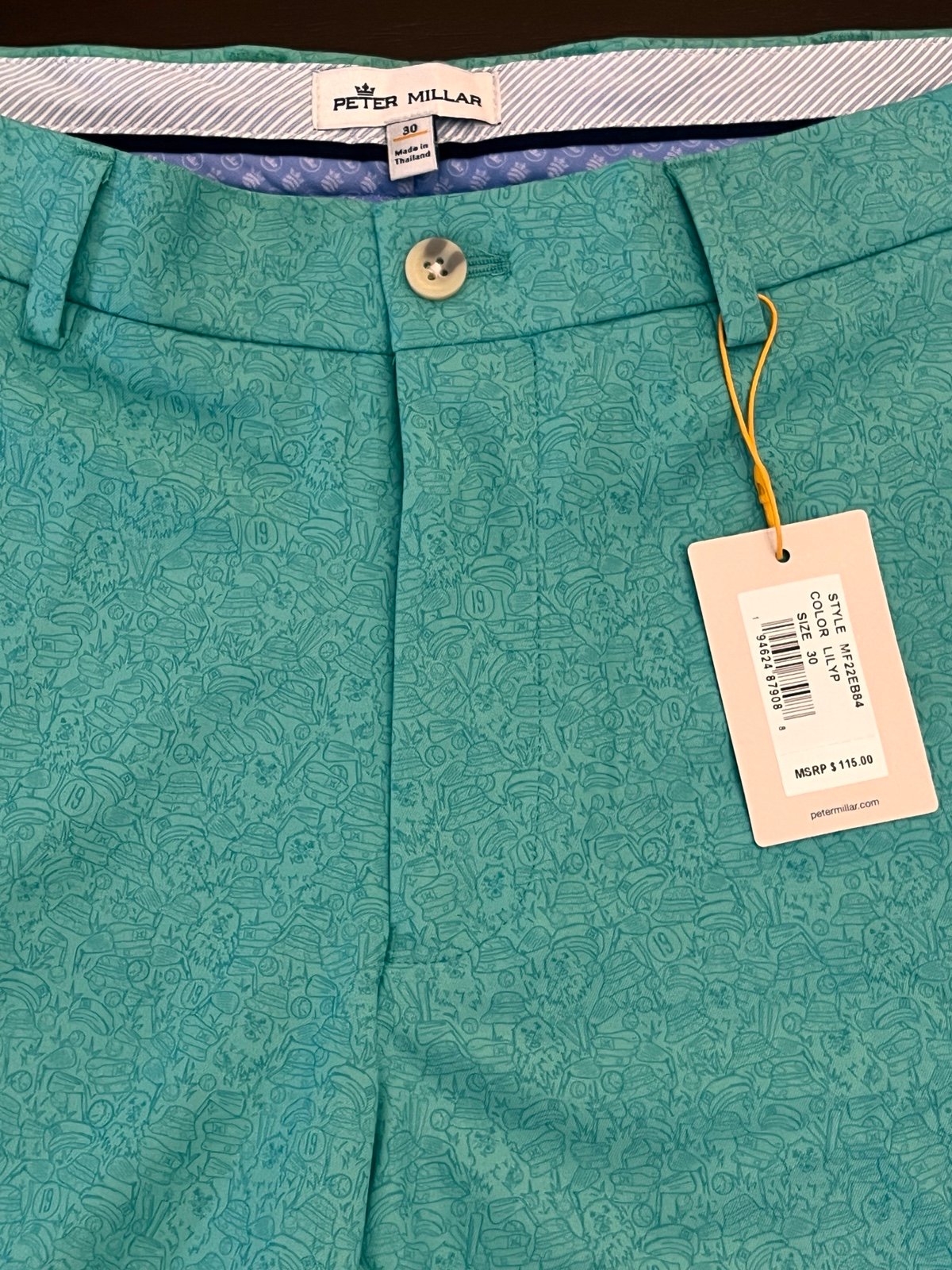 NWT Peter Millar Green Shorts