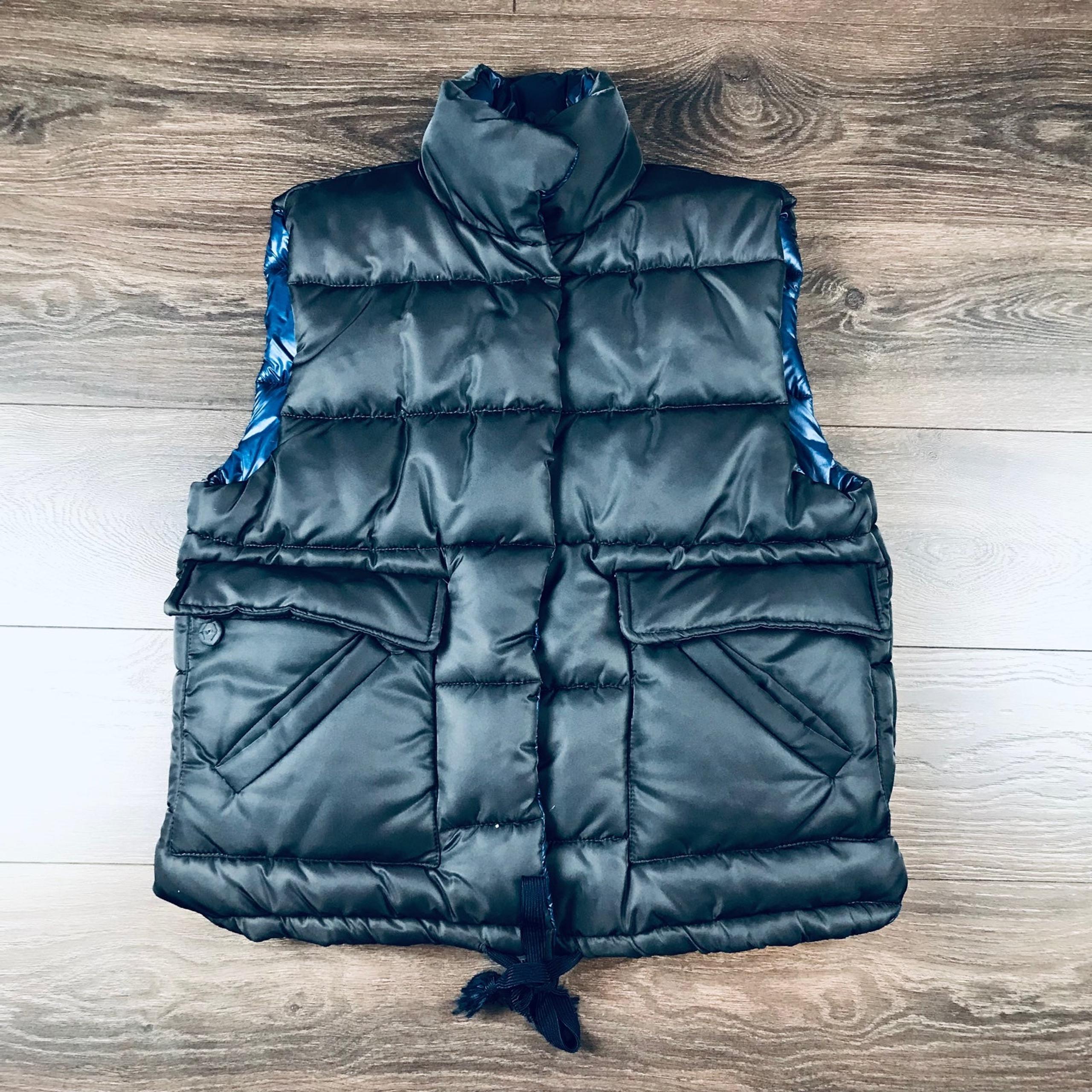 Zara Men’s Outerwear Big Bubble Puffer Button Down Jacket Vest Size M - Black