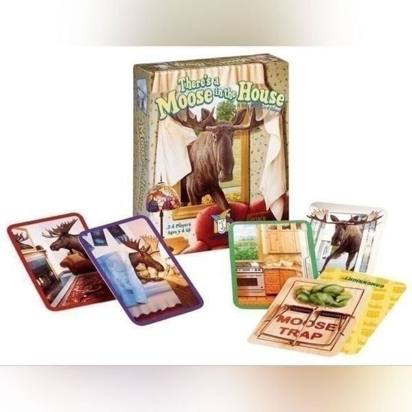 EUC Vintage There's a Moose in the House 2004 Edition Card Game