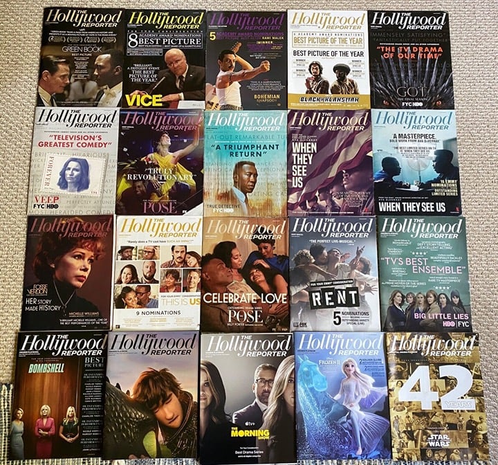 2019 Lot of 20 Hollywood Reporter Movie Awards Playbooks Oscars Emmys Golden Glo