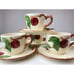 4 Vintage Franciscan Apple Tea Cup & Saucer CA USA Beverage Service Ware Coffee