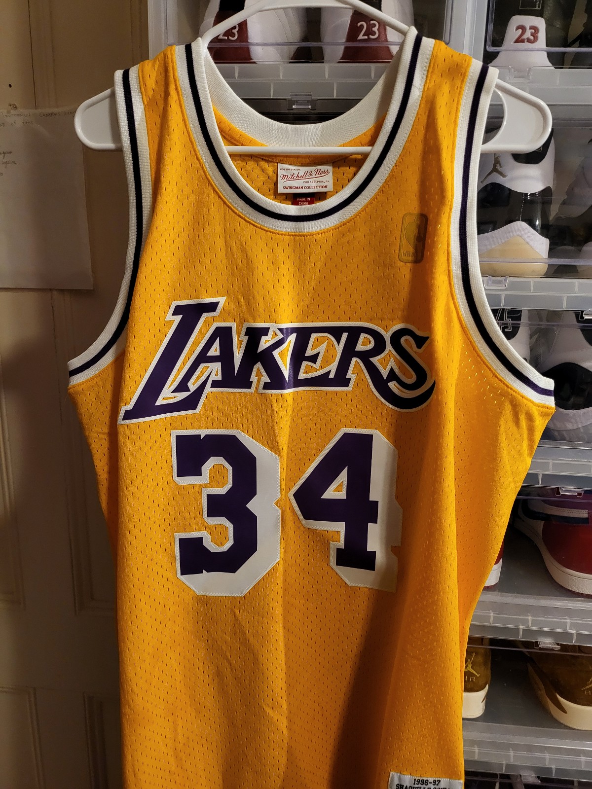 Shaquille O'neal Los Angeles Lakers Hardwood Clasdic Swingman Jersey