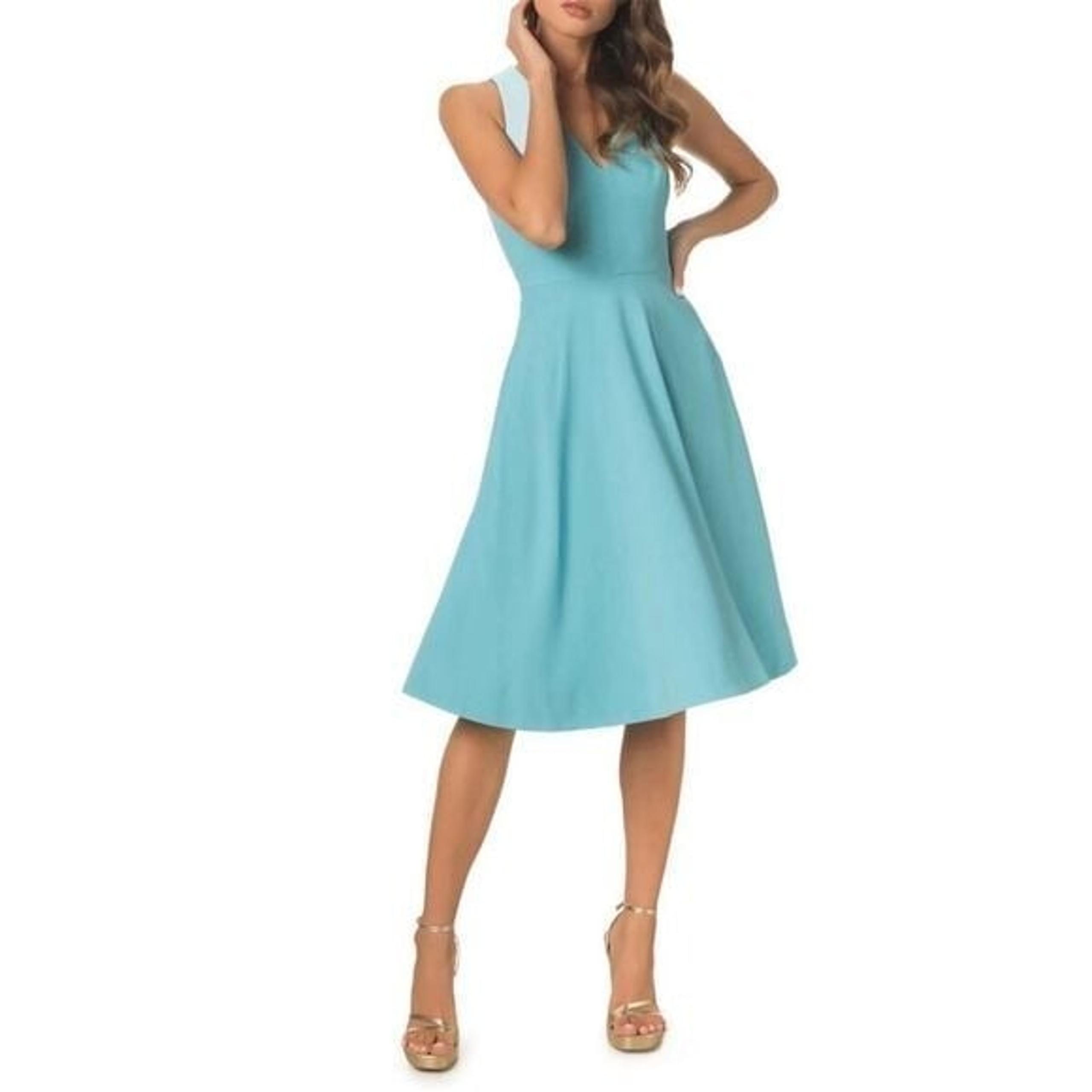 NWOT Dress The Population Catalina Dress XL Blue A-Line Knee Length