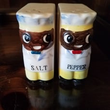 Black face chef Salt and Pepper Shakers