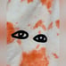 Clare V. Tie Dye Tangerine Orange Sweat Shorts With Eye Detail