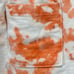 Clare V. Tie Dye Tangerine Orange Sweat Shorts With Eye Detail
