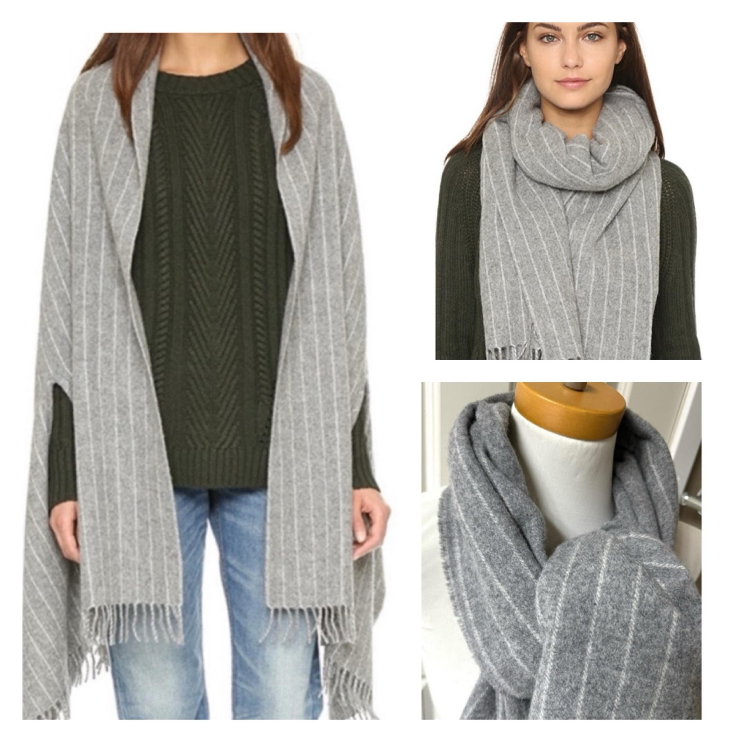 Madewell Wool Poncho Wrap Scarf E1740