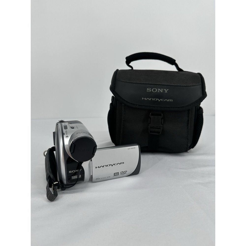 Sony Handycam DCR-DVD105 Video Camcorder 2 Batteries & DC Power Supply WORKS