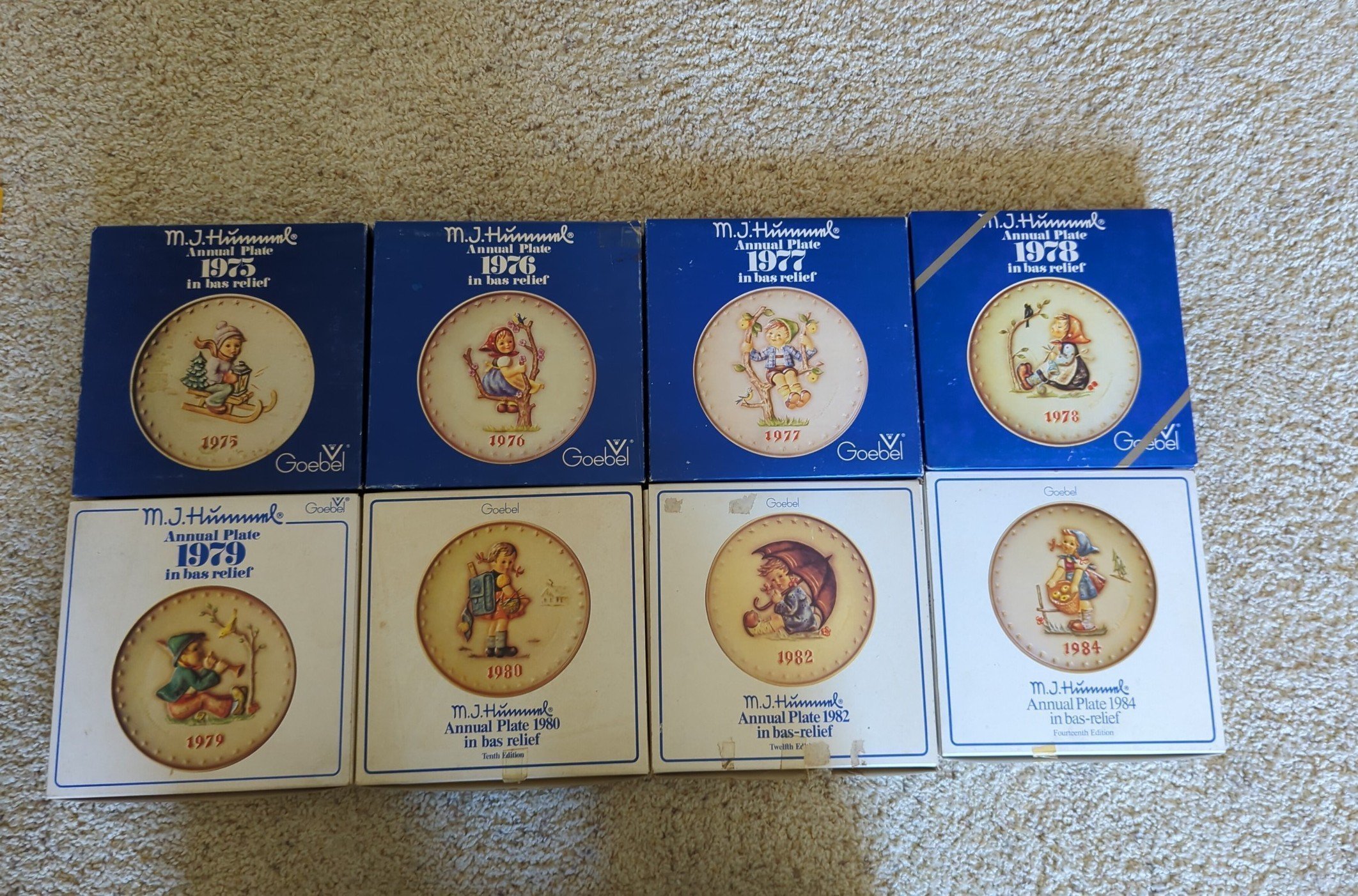 M.J. Hummel annual plate from 1975-1984
