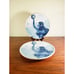Set 2 Cracker Barrel Coastal Embossed Mermaid Plates 8.5 inch Vintage Nautical