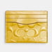 NWT COACH Slim ID Card Case Wallet In Signature Patent Leather Gold CU119